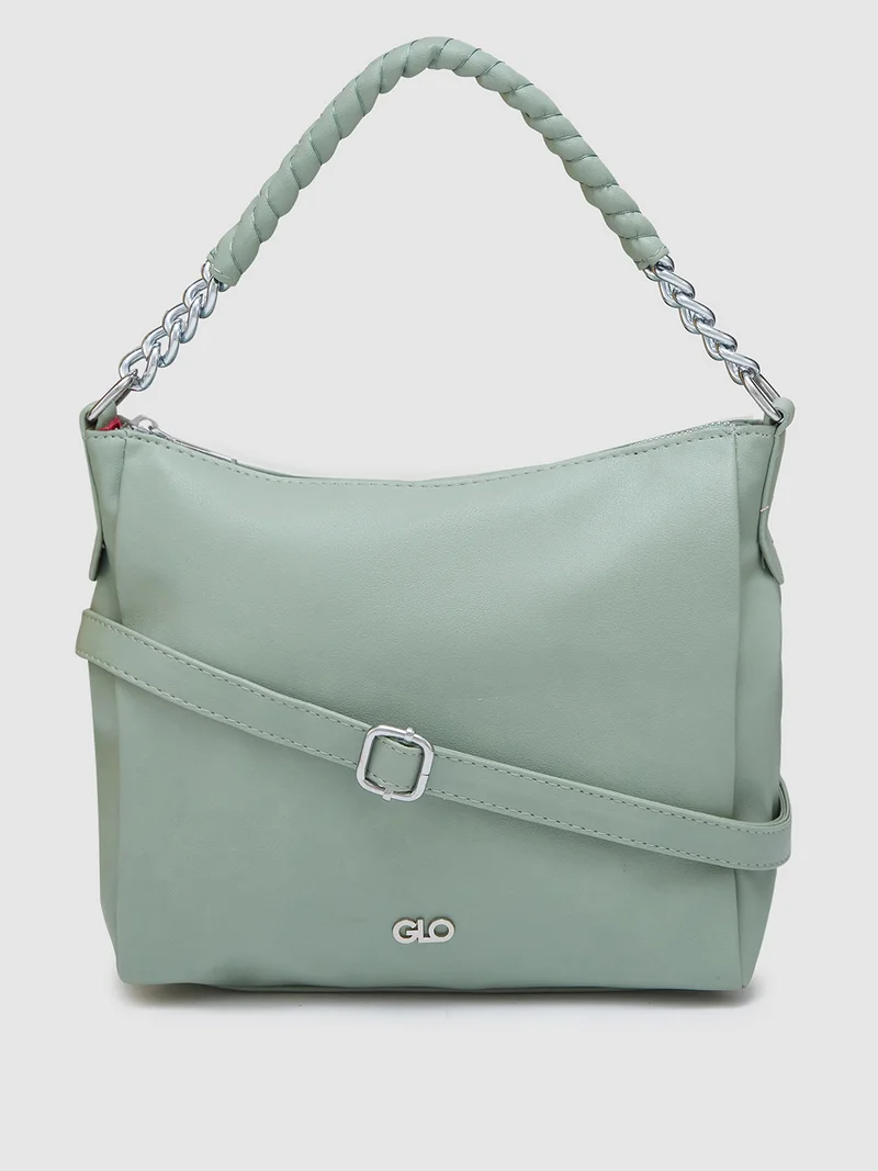 globus Globus Women Mint Green Solid Casual Hobo Bag